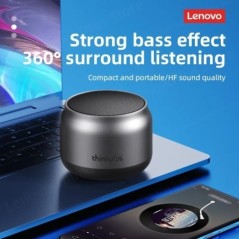 100%-ban eredeti Lenovo K30 Music Surround Bass Box Mic Hordozható Hifi Bluetooth vezeték nélküli hangszóró Vízálló USB kültéri 