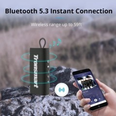 Tronsmart Trip hordozható hangszóró, két meghajtós Bluetooth hangszóró, IPX7 vízálló, valódi vezeték nélküli sztereó