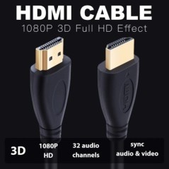 Shuliable HDMI kábel 1m-20m videó kábelek 1.4 1080P 3D aranyozott nagy sebességű kábel HD TV XBOX PS4 számítógéphez