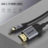 QGeeM USB C-HDMI kábeladapter 6ft 4K, USB Type C-HDMI kábel Thunderbolt 3 Kompatibilis a MacBook Pro 2017-2020 IPad pro-val