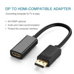 4K DisplayPort-HDMI-kompatibilis adapter dugasz DP-csatlakozó HDMI-kompatibilis kábel Video átalakító hang HDTV PC-projektorhoz