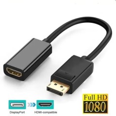 4K DisplayPort-HDMI-kompatibilis adapter dugasz DP-csatlakozó HDMI-kompatibilis kábel Video átalakító hang HDTV PC-projektorhoz