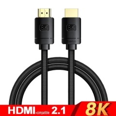 Baseus HDMI-kompatibilis kábel Xiaomi Mi Box 48Gbps Digital PS5 PS4 8K 2.1 4K 2.0 HDMI-kompatibilis elosztó 8K/60Hz kábelekhez