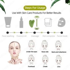 Gua Sha arcmasszírozó görgős Jade Store kaparó görgős masszázs arcra Gouache Lift test karcsúsító Guasha nyak bőrápoló eszközök