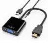 HD 1080P HDMI-kompatibilis VGA-kábel-átalakító HDMI-kompatibilis dugasz-VGA-aljzat adapter táblagépes laptop PC TV-hez