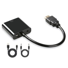 HD 1080P HDMI-kompatibilis VGA-kábel-átalakító HDMI-kompatibilis dugasz-VGA-aljzat adapter táblagépes laptop PC TV-hez