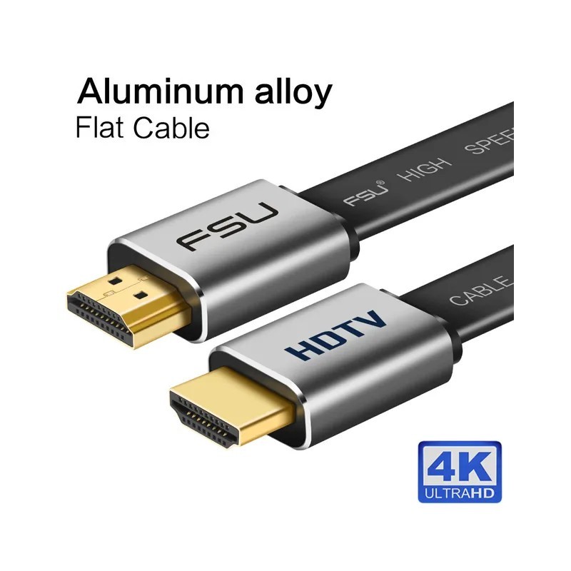 FSU HDMI-kompatibilis kábel 4K*2K nagy sebességű 2.0 kábel HDMI-kompatibilis 3D 1080P HD TV-hez PS3/4 projektor 0,5m 1m 1,5m 2m 