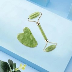 Gua Sha arcmasszírozó görgős Jade Store kaparó görgős masszázs arcra Gouache Lift test karcsúsító Guasha nyak bőrápoló eszközök