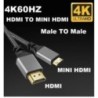 4K@60HZ Nylon Braid HD kompatibilis V2.0 HDMI – MINI HDMI MINIHDMI hosszabbító dugaszoló dugós kábel 1M/1.5M/2M/3M/5M/10m HDTV t