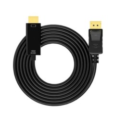 DP DisplayPort-HDMI-kompatibilis adapter csatlakozó átalakító 1,8 m-es kábel 2K 4K 1080P Asztali laptophoz PC TV monitor projekt