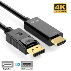 DP DisplayPort-HDMI-kompatibilis adapter csatlakozó átalakító 1,8 m-es kábel 2K 4K 1080P Asztali laptophoz PC TV monitor projekt