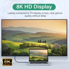 8K 60HZ HDMI kábel Xiaomi mi TV Box Laptop PS4 PS5 Nagy sebességű 4K 120HZ HD HDR HDCP 1M 2M 3M 5M 7M 1 2 3 5 7 méter hosszú vez