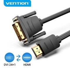 Szellőztetési HDMI-DVI-kábel Kétirányú HDMI-dugasz, 24+1 DVI-D dugós adapter 1080P konverter Xbox HDTV-hez DVD LCD DVI-HDMI kábe