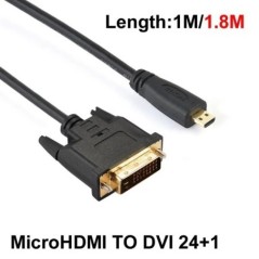 1M/1,8M Micro HDTV HDMI MicroHDMI HD DVI DVI-D 24+1 tűs adapterkábelek 3D 1080p LCD DVD HDTV-hez XBOX PS3 monitor TV