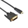 1M/1,8M Micro HDTV HDMI MicroHDMI HD DVI DVI-D 24+1 tűs adapterkábelek 3D 1080p LCD DVD HDTV-hez XBOX PS3 monitor TV