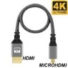 1M/1.5M/2M/3M/5M Nylon Braid HD 4K@60HZ kompatibilis HDMI-MICROHDMI MICRO HDMI hosszabbító dugós dugós kábel HDTV PS4-hez