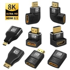 8K HDMI 2.1 adapter 90 270 fokos férfi-nő, 8k60Hz 4k120Hz konverter, 48Gbps,kompatibilis PS5/4, HDTV, Roku, TV Stick, PC