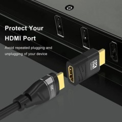 8K HDMI 2.1 adapter 90 270 fokos férfi-nő, 8k60Hz 4k120Hz konverter, 48Gbps,kompatibilis PS5/4, HDTV, Roku, TV Stick, PC