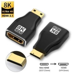 8K HDMI 2.1 adapter 90 270 fokos férfi-nő, 8k60Hz 4k120Hz konverter, 48Gbps,kompatibilis PS5/4, HDTV, Roku, TV Stick, PC