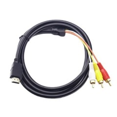 HDMI-kompatibilis 1,5 M-es 3RCA-kábellel HDMI 1,4V-os AV-kábellel HD audio-video vezeték a beltéri egységhez