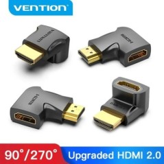 Vention HDMI Adapter 90 270 fokos derékszögű dugasz-alj konverter 4K HD csatlakozó HDTV PS4 Lptop TV Box HDMI hosszabbítóhoz