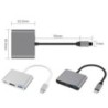 USB-C - HDMI 3 az 1-ben kábelkonverter Samsung Huawei iPad Mac NS USB 3.1 C típusú - HDMI 4K USB 3.0 USB 3.2 adapterkábelhez