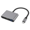 USB-C - HDMI 3 az 1-ben kábelkonverter Samsung Huawei iPad Mac NS USB 3.1 C típusú - HDMI 4K USB 3.0 USB 3.2 adapterkábelhez