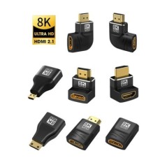 HDMI-adapter 90, 270 fokos derékszögű HDMI 2.1 8K 60Hz dugaszoló aljzat átalakító HDMI-kompatibilis kábelcsatlakozó TV laptophoz