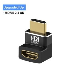 HDMI-adapter 90, 270 fokos derékszögű HDMI 2.1 8K 60Hz dugaszoló aljzat átalakító HDMI-kompatibilis kábelcsatlakozó TV laptophoz