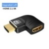 HDMI-adapter 90, 270 fokos derékszögű HDMI 2.1 8K 60Hz dugaszoló aljzat átalakító HDMI-kompatibilis kábelcsatlakozó TV laptophoz