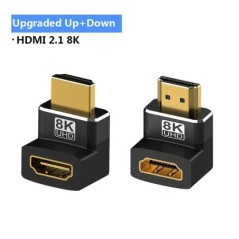 HDMI-adapter 90, 270 fokos derékszögű HDMI 2.1 8K 60Hz dugaszoló aljzat átalakító HDMI-kompatibilis kábelcsatlakozó TV laptophoz