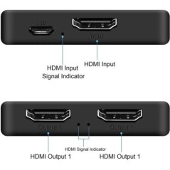 4K HDMI elosztó 1x2 HDMI videoelosztó 1 az 2-ben kapcsolóerősítő 1080P kettős kijelző PS3 PC laptop monitor projektorhoz