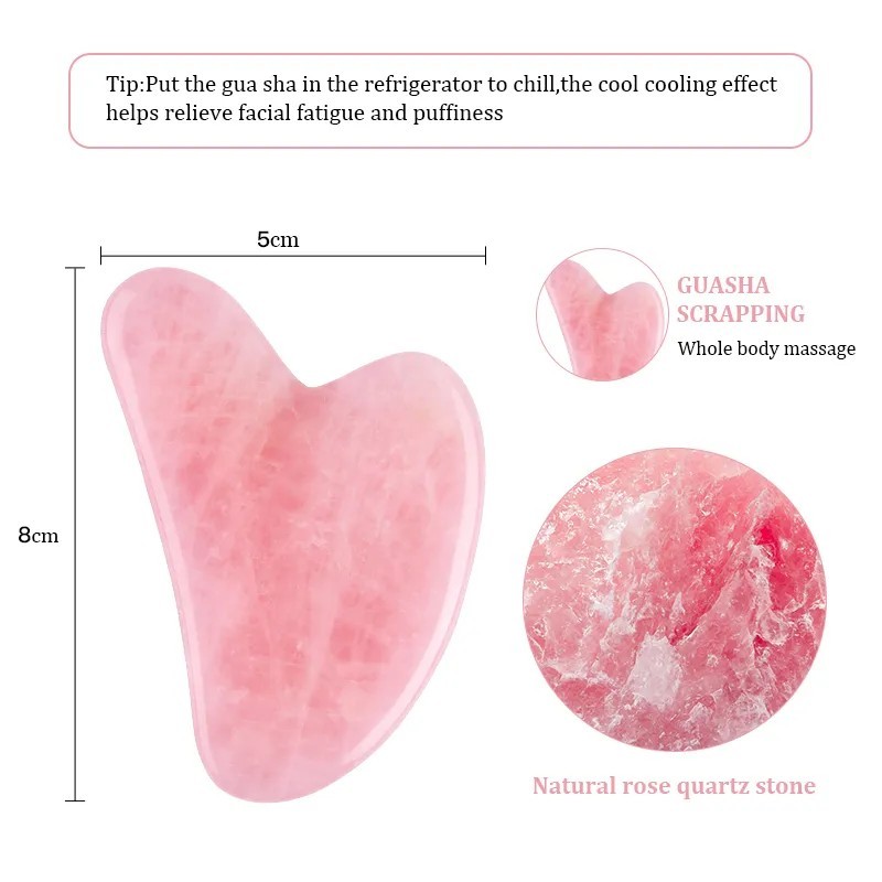 Natural Rose Jade Gua Sha Gouache kaparó masszírozó arcra test arc bőr lifting ráncok eltávolítása Beauty SPA ápoló eszközök