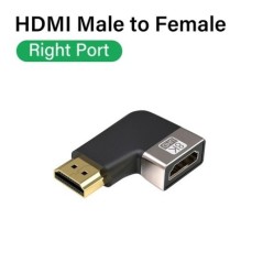 8K HDMI 2.1 kábeladapter 90 fokos derékszögű dugasz-aljzat csatlakozó 4K 8K HDMI hosszabbító TV Stick PS4 PS5 Xbox PC laptophoz