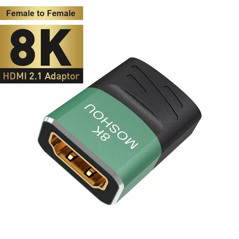 MOSHOU 8K HDMI 2.1 kábeladapter dugasz-alj kábel átalakító HDTV-hez PS4 PS5 laptop 4K HDMI-hosszabbító aljzatból