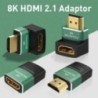 MOSHOU 8K HDMI 2.1 kábeladapter dugasz-alj kábel átalakító HDTV-hez PS4 PS5 laptop 4K HDMI-hosszabbító aljzatból