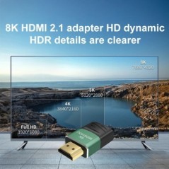 MOSHOU 8K HDMI 2.1 kábeladapter dugasz-alj kábel átalakító HDTV-hez PS4 PS5 laptop 4K HDMI-hosszabbító aljzatból