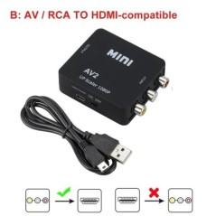 HDMI-kompatibilis TO AV RCA CVSB L/R Video 1080P léptékező adapter konverter doboz HD videó kompozit adapter támogatás NTSC PAL 