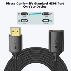 QGeeM 4K HDMI hosszabbító kábel hosszabbító HDMI 2.0 adapter Xiaomi Xbox Series X PS5 PS4 TV doboz laptopokhoz HDMI elosztó veze