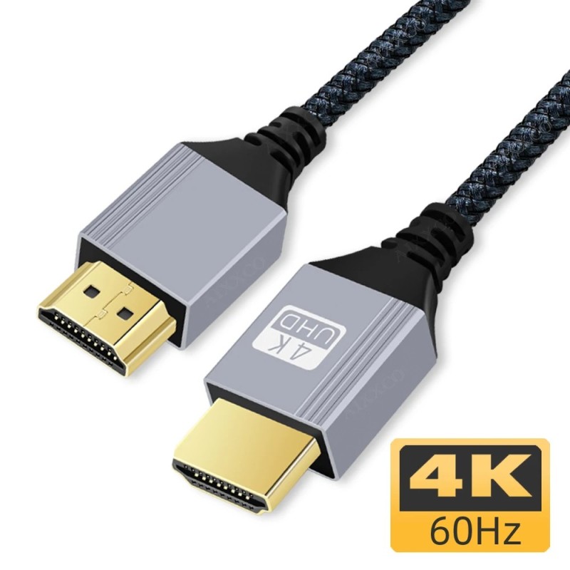 AIXXCO HDMI-kompatibilis kábel 4K 60Hz dugasztól HDMI-kompatibilis dugóhoz PS3/4 projektor TV doboz laptop monitor kábel