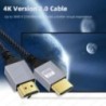 AIXXCO HDMI-kompatibilis kábel 4K 60Hz dugasztól HDMI-kompatibilis dugóhoz PS3/4 projektor TV doboz laptop monitor kábel