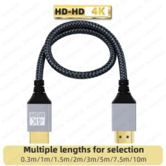 AIXXCO HDMI-kompatibilis kábel 4K 60Hz dugasztól HDMI-kompatibilis dugóhoz PS3/4 projektor TV doboz laptop monitor kábel