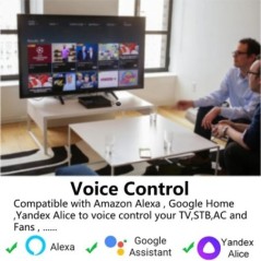 Tuya WiFi Smart IR távirányító Smart Life APP TV cseréje DVD AUD AC távirányító Működik az Alexa Google Home programmal