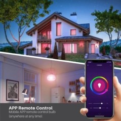 Tuya Smart Bulb E27 WiFi/Bluetooth szabályozható LED izzó RGBCW 100-240V Smart Life App Control Support Alexa Google Home