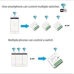 Smart Switch Wifi Mini 16A DIY fénykapcsolók 2 utas vezeték nélküli intelligens otthon Alexa Google Home szolgáltatással