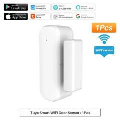 Tuya Smart Door érzékelő WiFi ajtó ablak Nyitott zárt érzékelő Intelligens otthon biztonsági riasztórendszer Smart Life APP vezé