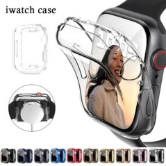 Képernyővédő fólia Apple Watch Case 45mm 41mm 44MM 40MM 42mm 38MM Full TPU lökhárító burkolat Tartozékok Iwatch Series 9 8 7 SE 