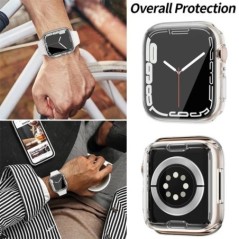 Képernyővédő fólia Apple Watch Case 45mm 41mm 44MM 40MM 42mm 38MM Full TPU lökhárító burkolat Tartozékok Iwatch Series 9 8 7 SE 