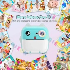 Q5 Kids Camera Instant Print Photo Mini Digitális Videokamera Gyerekeknek Nyomtató Hőpapír 32G TF Kártya Oktató játékok Ajándék