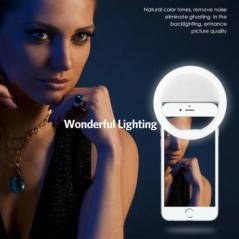 USB töltő Led szelfi gyűrűs lámpa mobiltelefon objektív LED szelfi lámpa gyűrű iPhone-hoz Samsung Xiaomi telefon szelfi lámpához